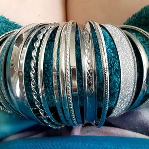 26 silver Bengal bracelets